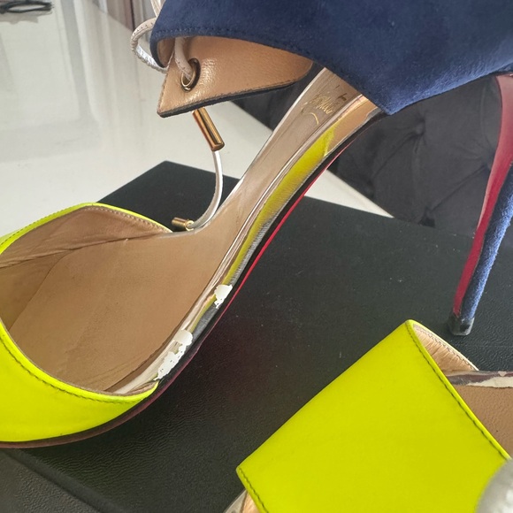 blue and gold dress shoes Blue Yellow Low Heel Dress Shoe main image 1